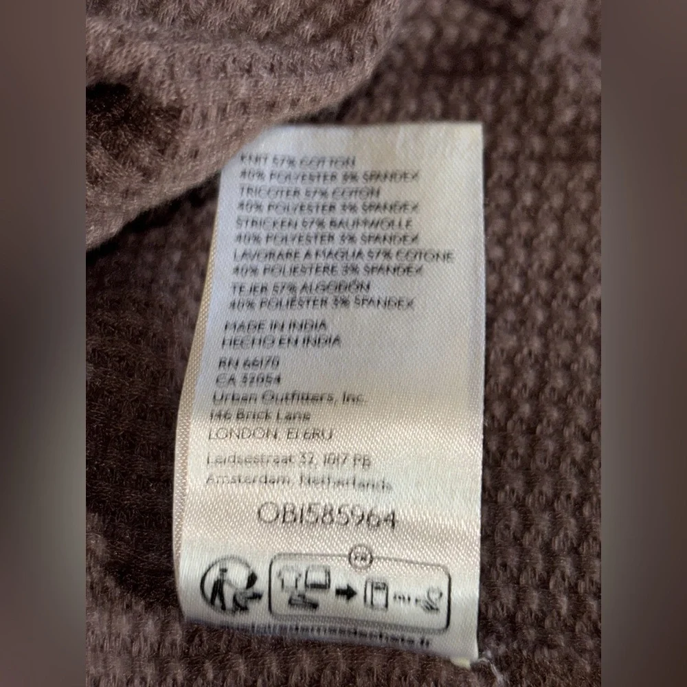 Free People We The Free Cropped Fitted Reo Sweater In Coffee‎ Vest Women XL NEW